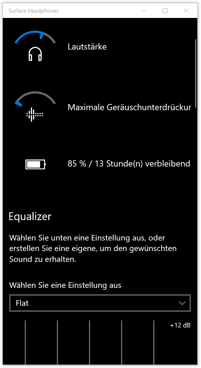 Surface Headphones screenshot