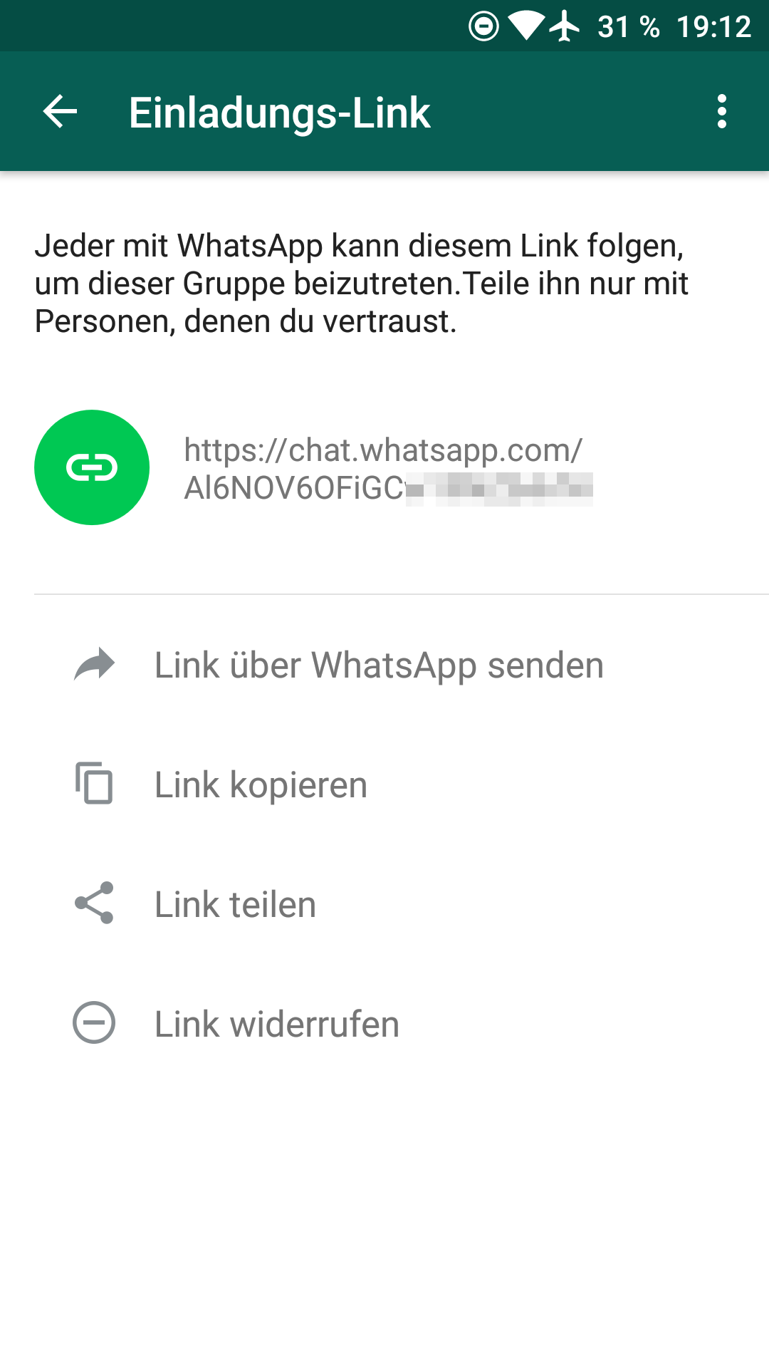 Mit einem Link kann man Nutzer zu Gruppen hinzufügen. (Bild: TechnikNews/Screenshot)