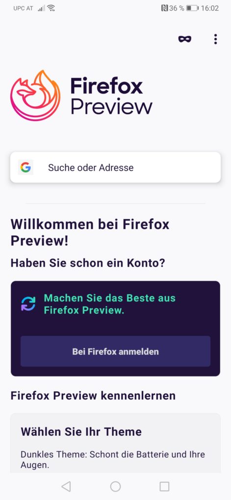 Firefox Preview Screenshot