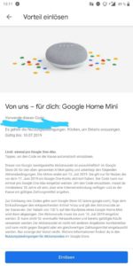 Google Home Mini geschenkt