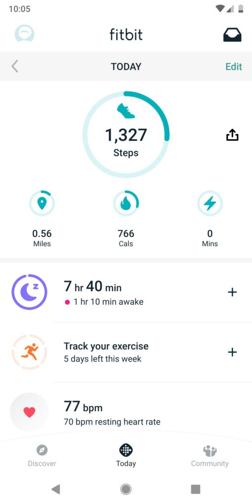 Fitbit app new design