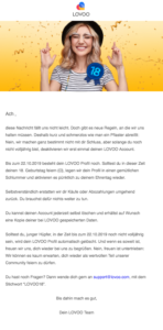 LOVOO-Account unter 18 Jahren deaktiviert