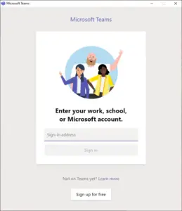 Microsoft Teams Windows 10