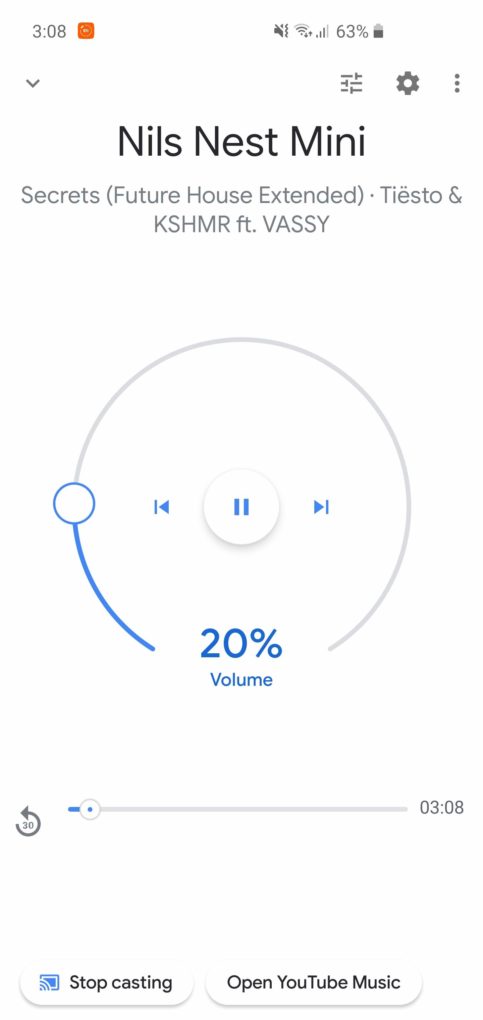 Google Nest Mini Music screenshot