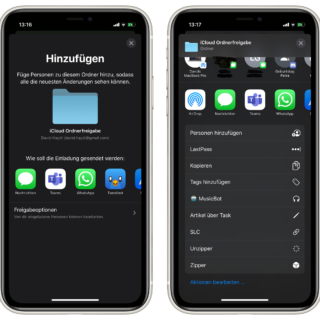 iCloud Ordnerfreigabe Beitragsbild