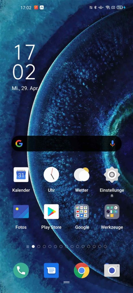Oppo find x2 Pro homescreen