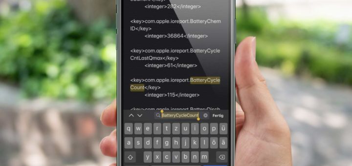 iOS 13 Ladezyklen anzeigen