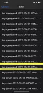 iOS 13 Logdateien