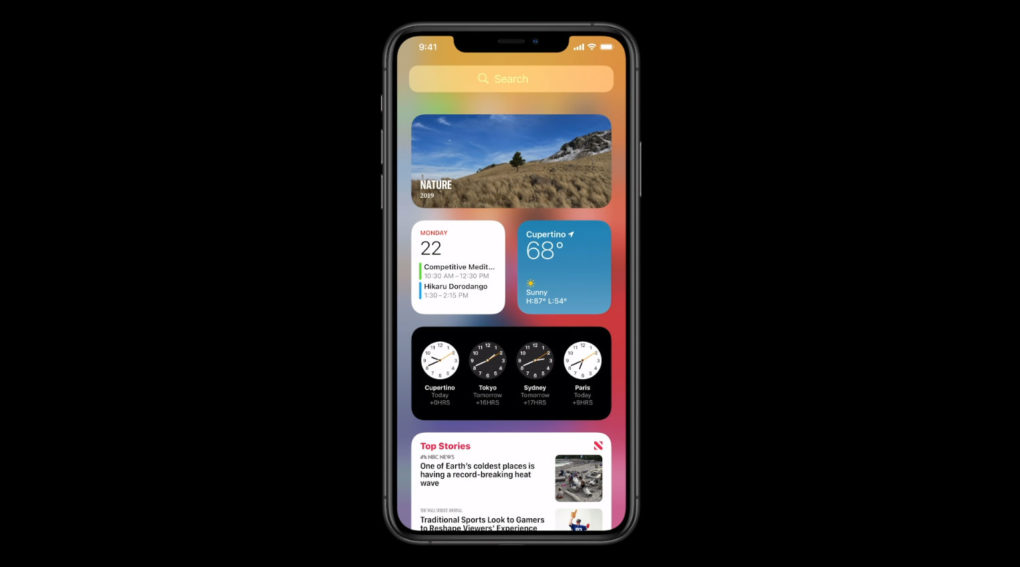 Apple iOS 14 homescreen widgets