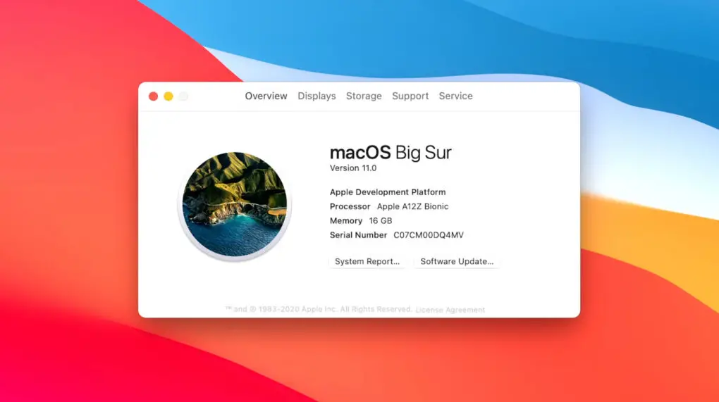Apple macOS Big Sur Apple Silicon