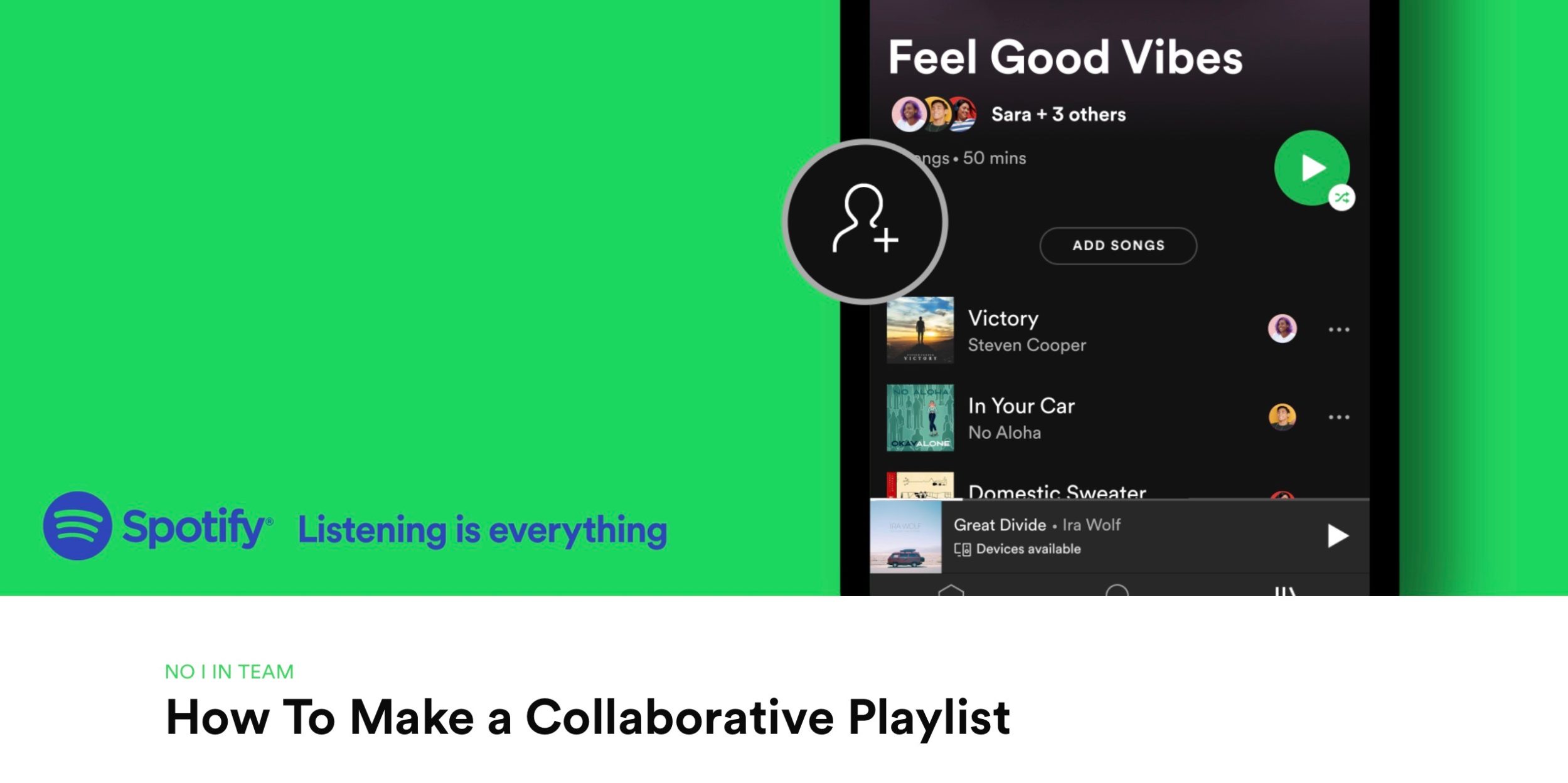 Spotify gemeinsame Playlists