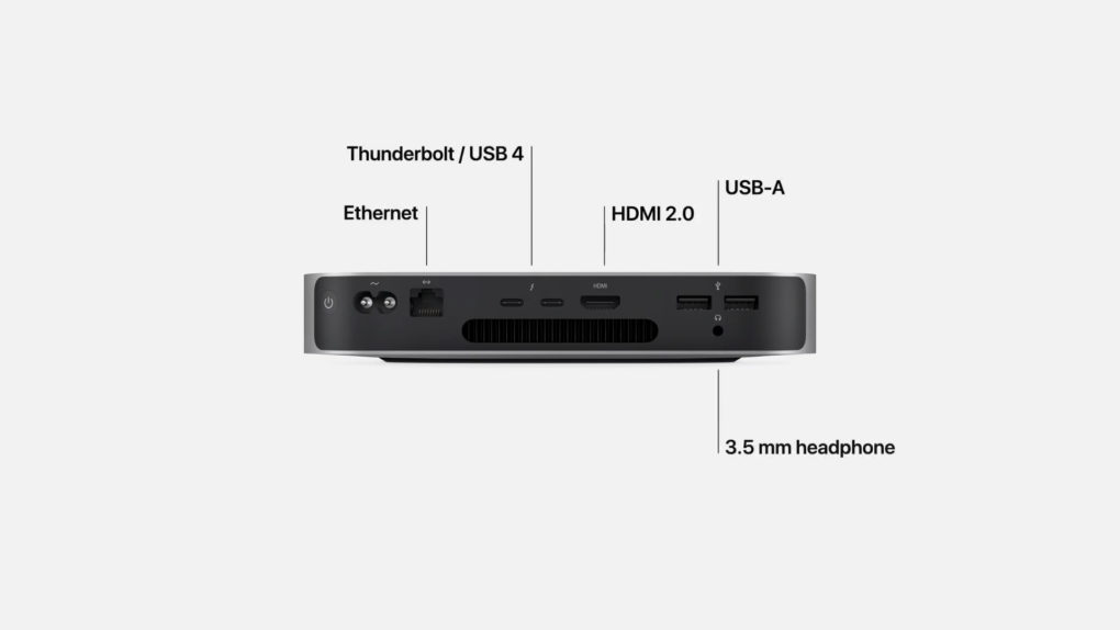 Apple Mac Mini M1 connectors