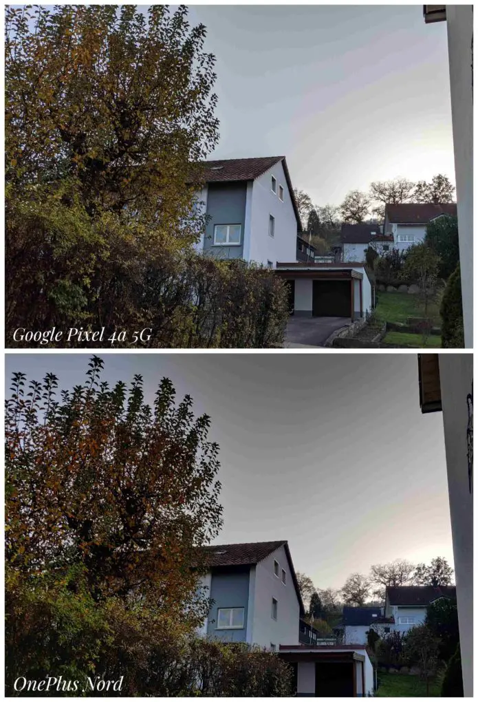 Google Pixel 4a 5G comparison photo