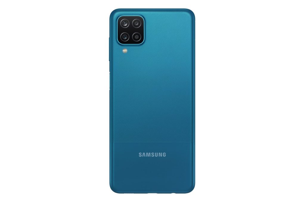 Samsung Galaxy A12 back in blue
