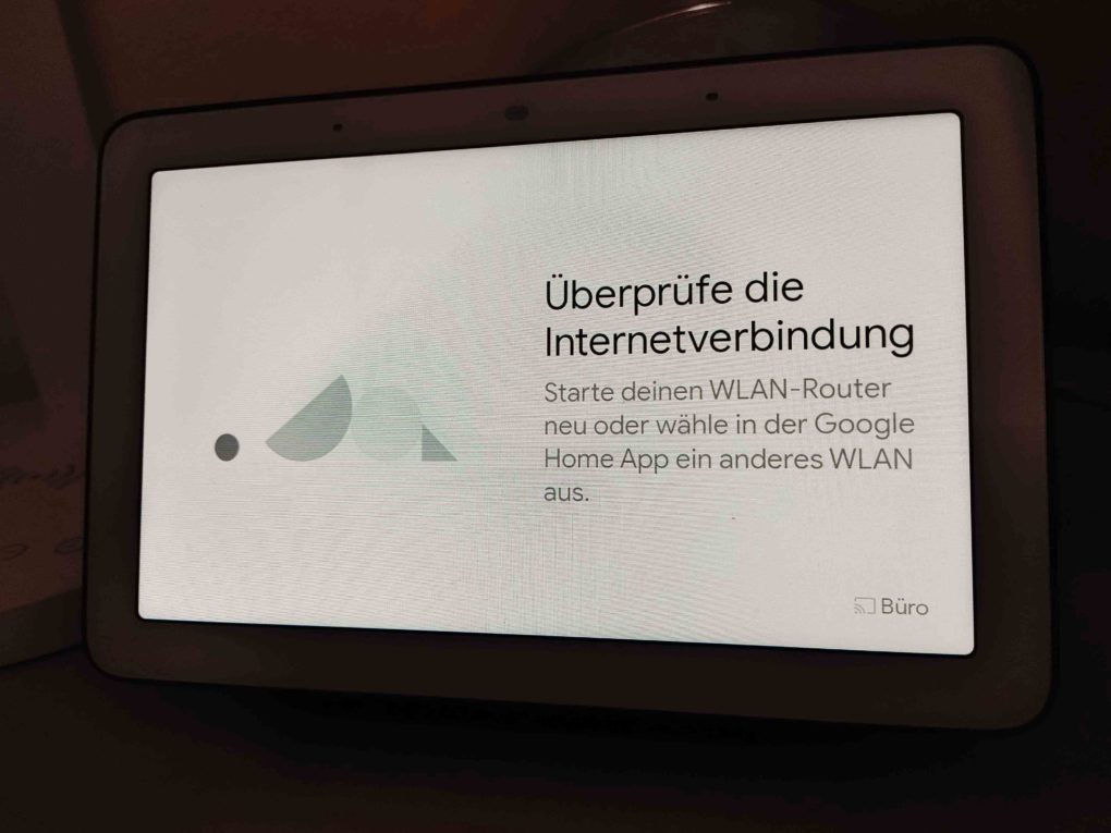 Google Nest Hub Keine Internetverbindung