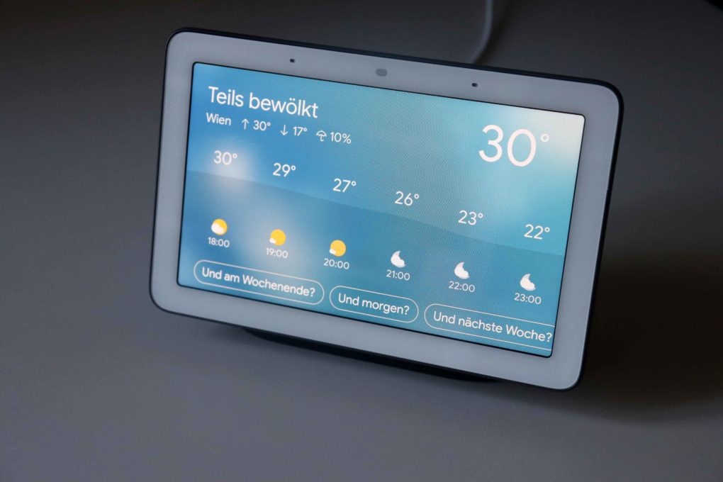 Google Nest Hub Wetter