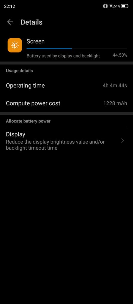 ZTE Axon 20 5G Screen On Time