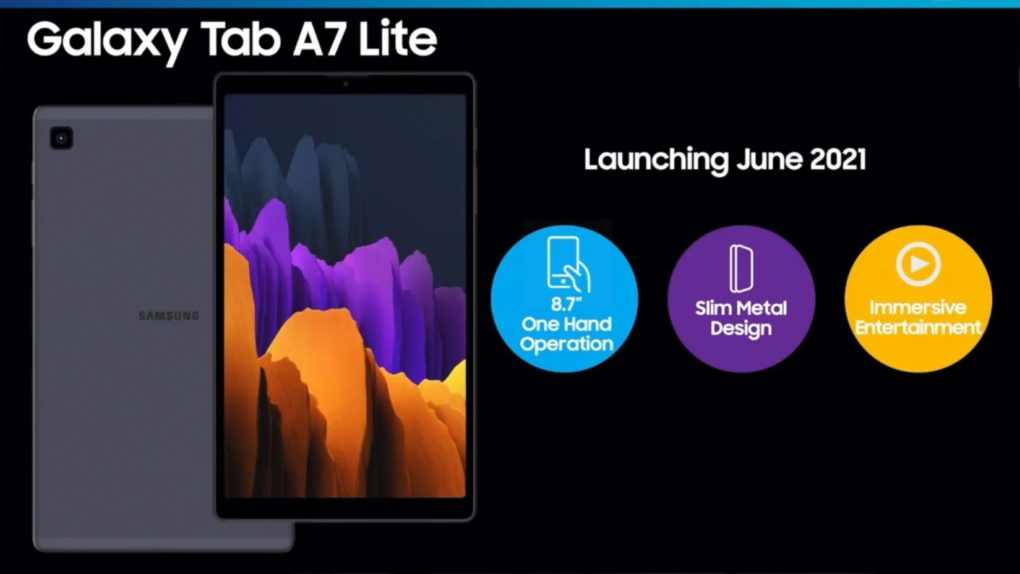 Samsung Galaxy Tab A7 Lite leak