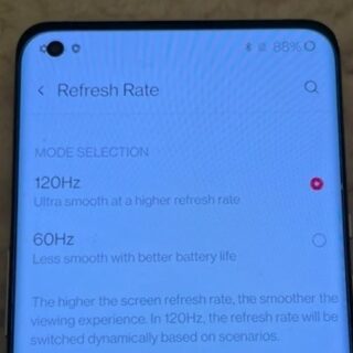 OnePlus 9 Pro refresh rate