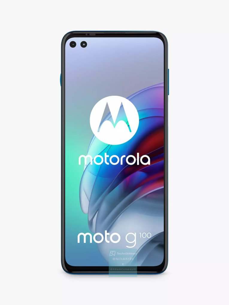 Motorola G100 Front Blau