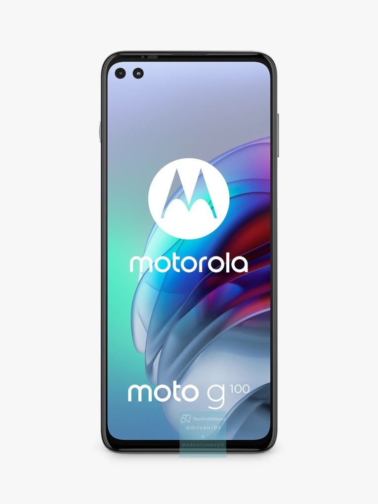 Motorola G100 front white
