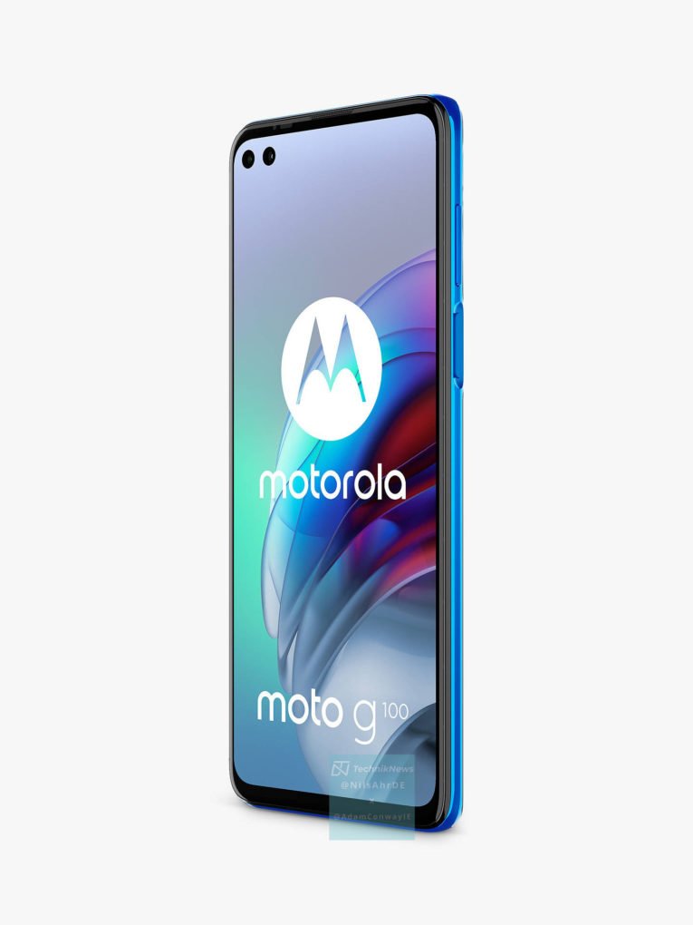 Motorola G100 Left Blau