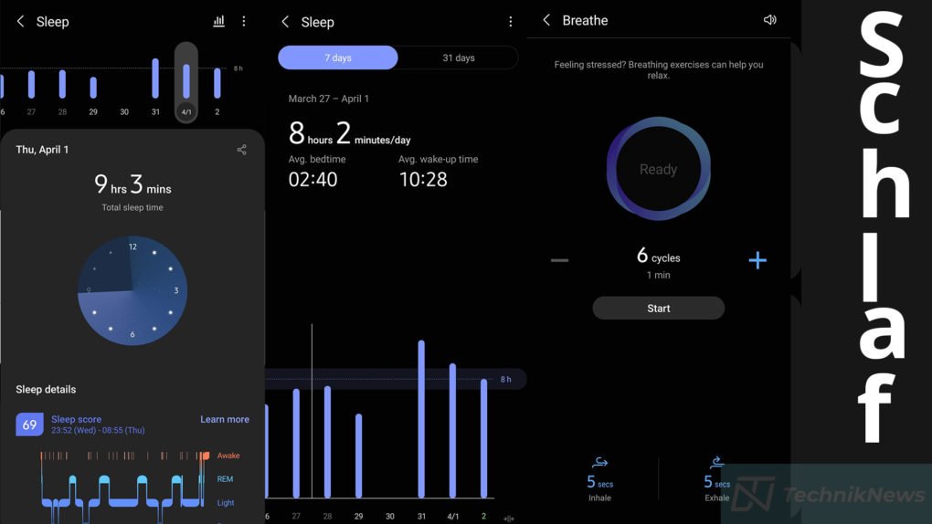 Samsung Galaxy Watch 3 Schlafen