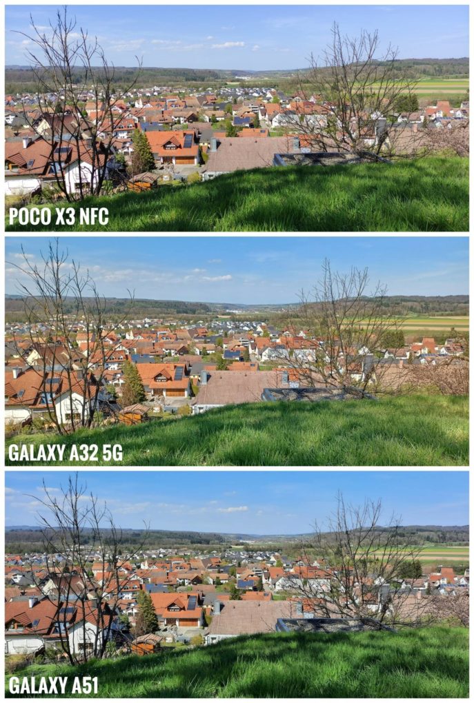 Samsung Galaxy A32 5G camera comparison