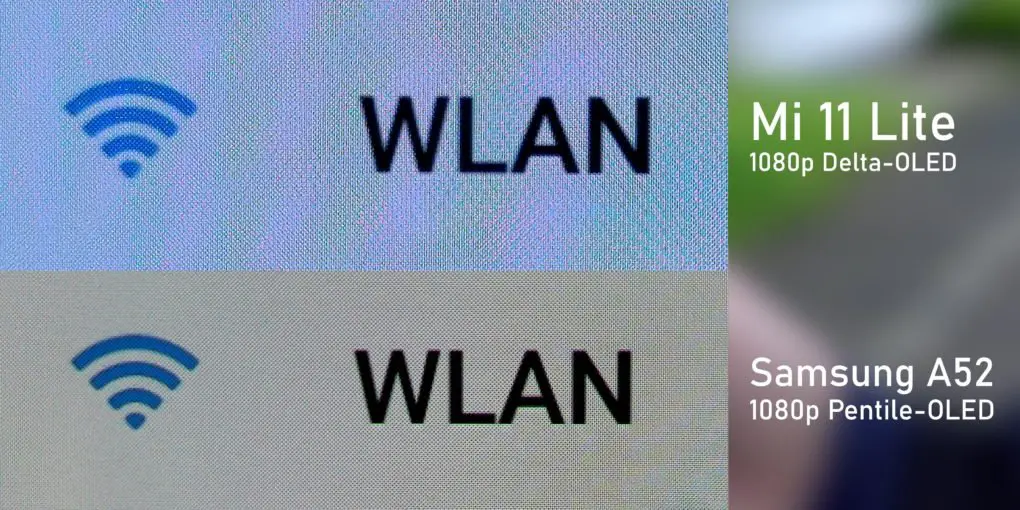 Xiaomi Mi 11 Lite Display Schärfe