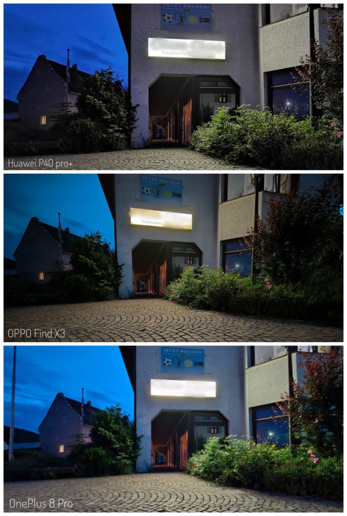 OPPO Find X3 camera comparison Lowlight