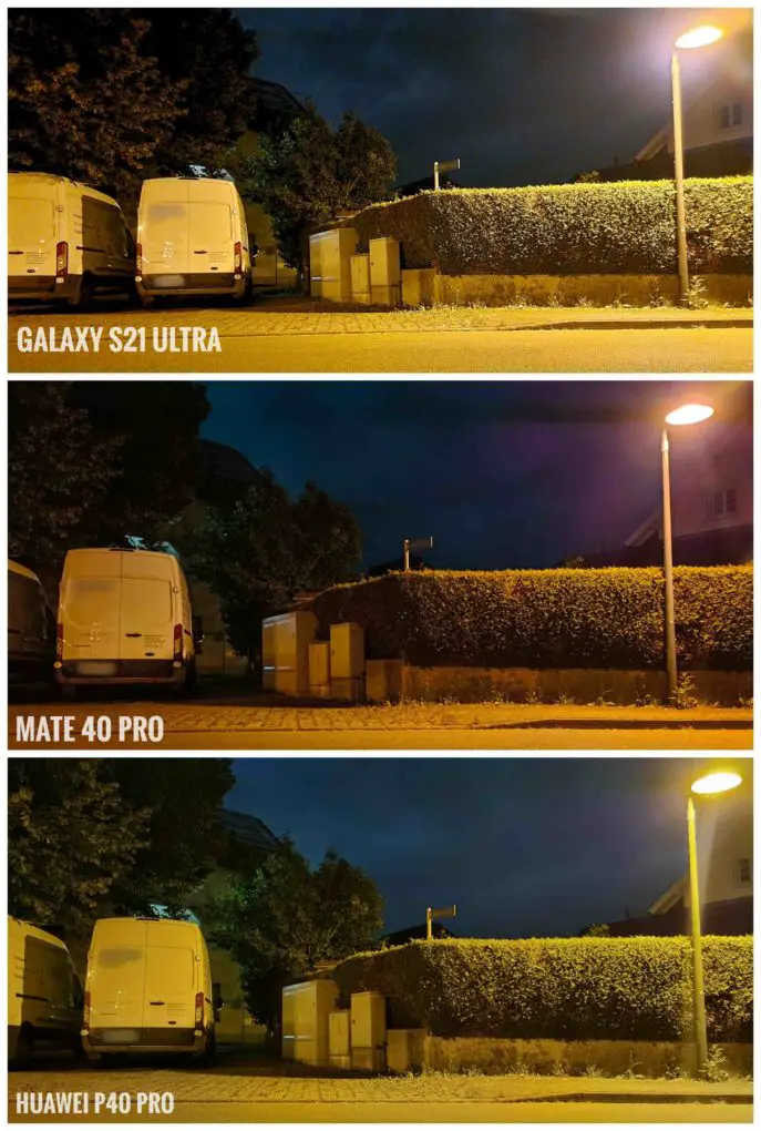 Huawei Mate 40 Pro Kameravergleich Lowlight