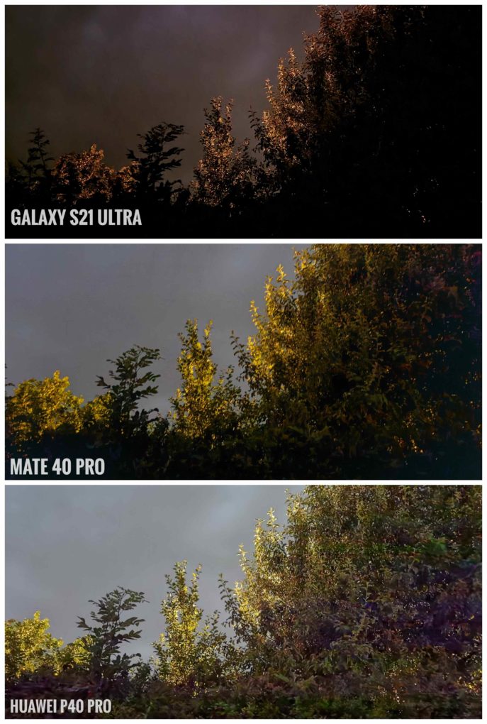 Huawei Mate 40 Pro Camera comparison low light