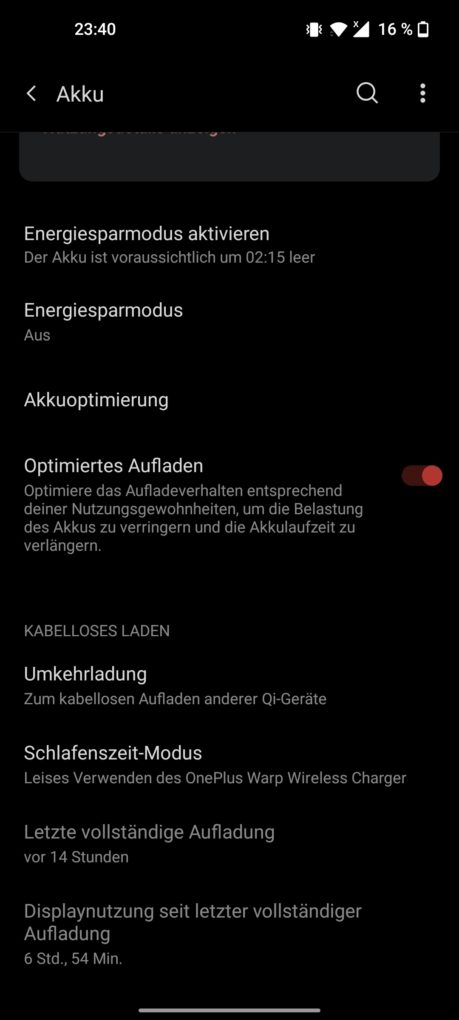 OnePlus 9 Screen On Time