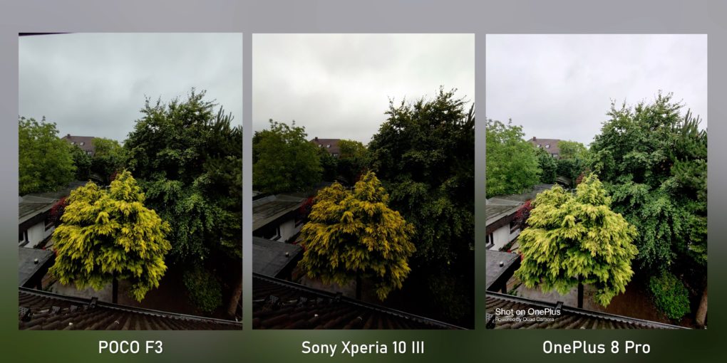 POCO F3 ultra wide angle camera comparison