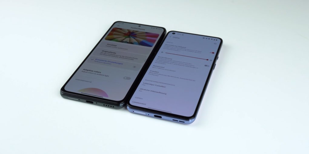 POCO F3 Display Blickwinkel im Vergleich zum OnePlus 9