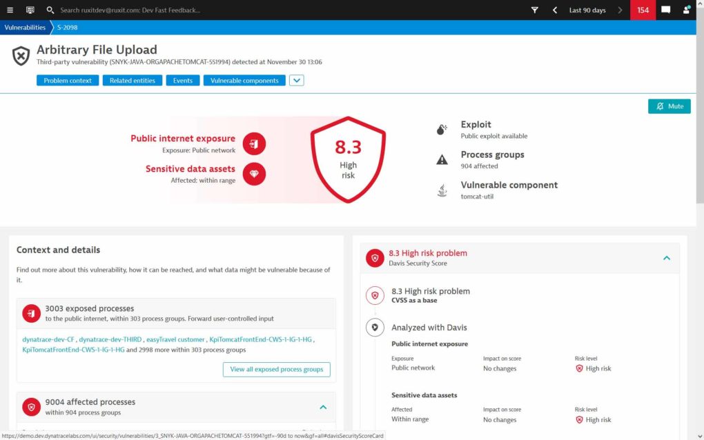 Dynatrace Vulnerability Detection