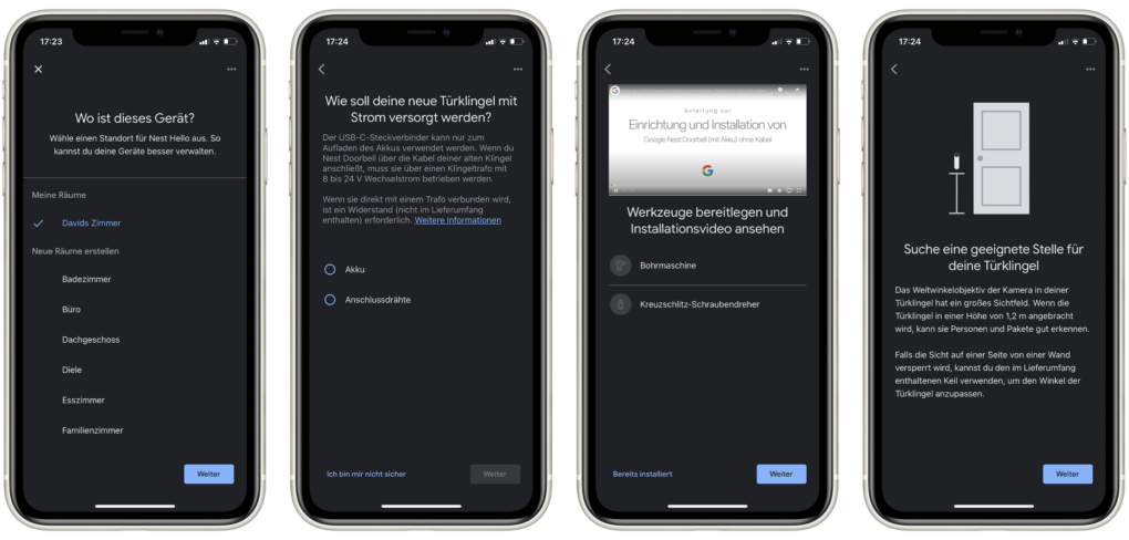 Google Nest Doorbell Einrichtung 2