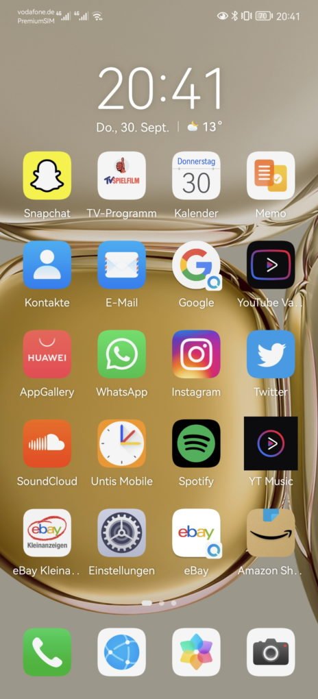 Huawei P50 Pro Software Startbildschirm