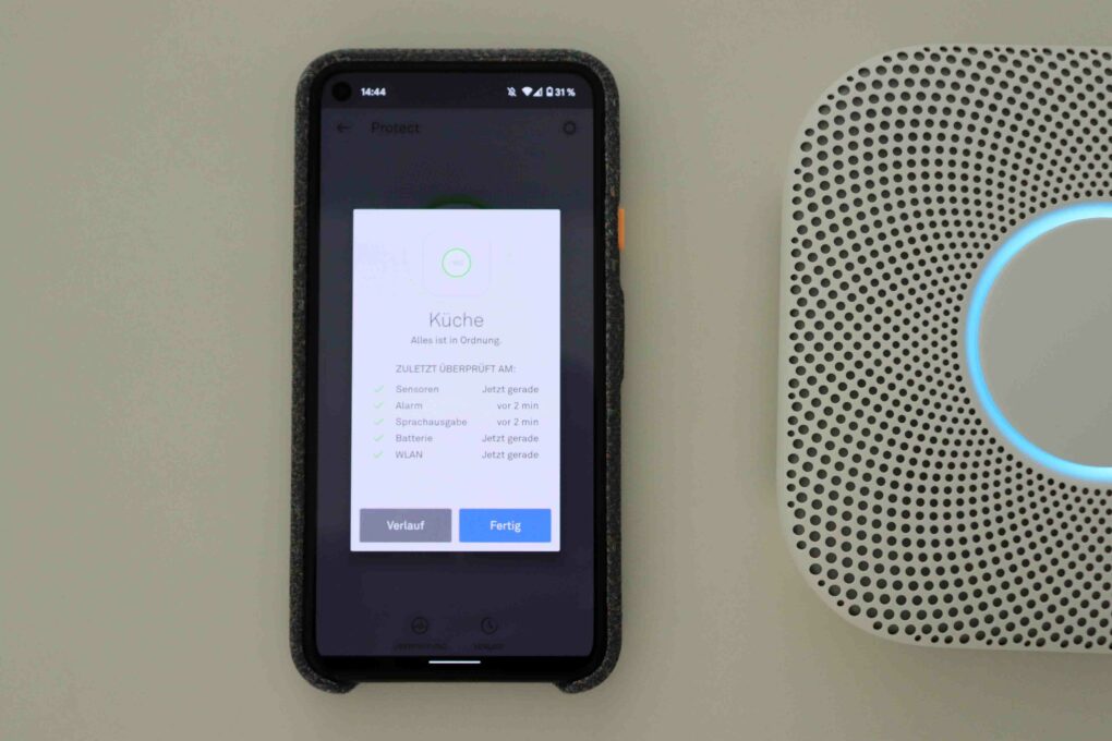 Google Nest Protect (2nd gen) self-test