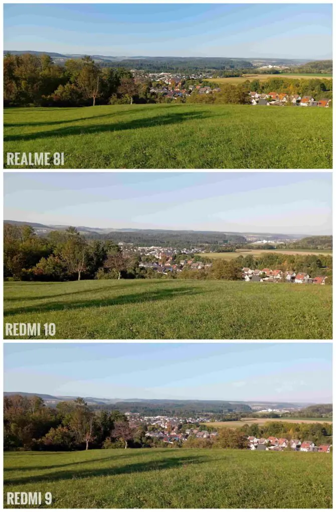 Redmi 10 camera comparison
