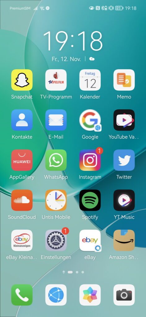 Huawei Nova 9 software start screen