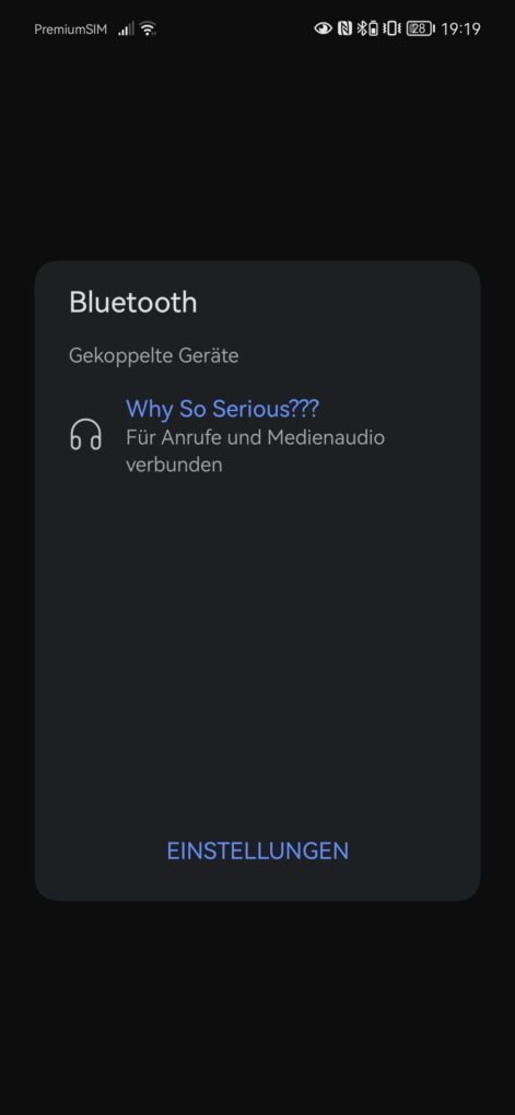 Huawei Nova 9 Software Steuerelement Bluetooth