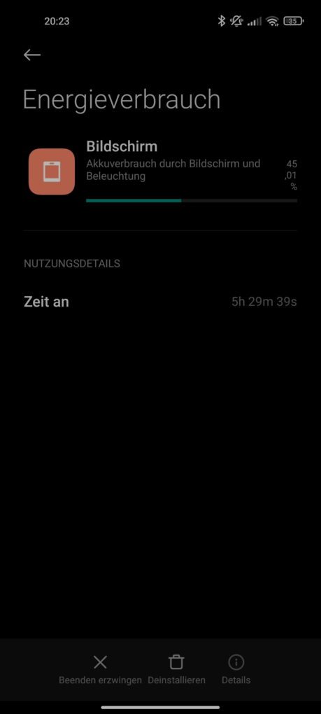 Xiaomi 11 Lite 5G NE Screen On Time