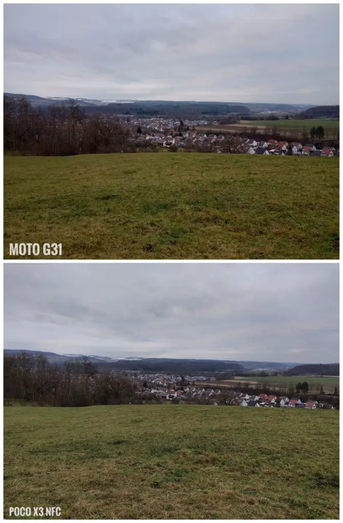 Moto G31 camera comparison