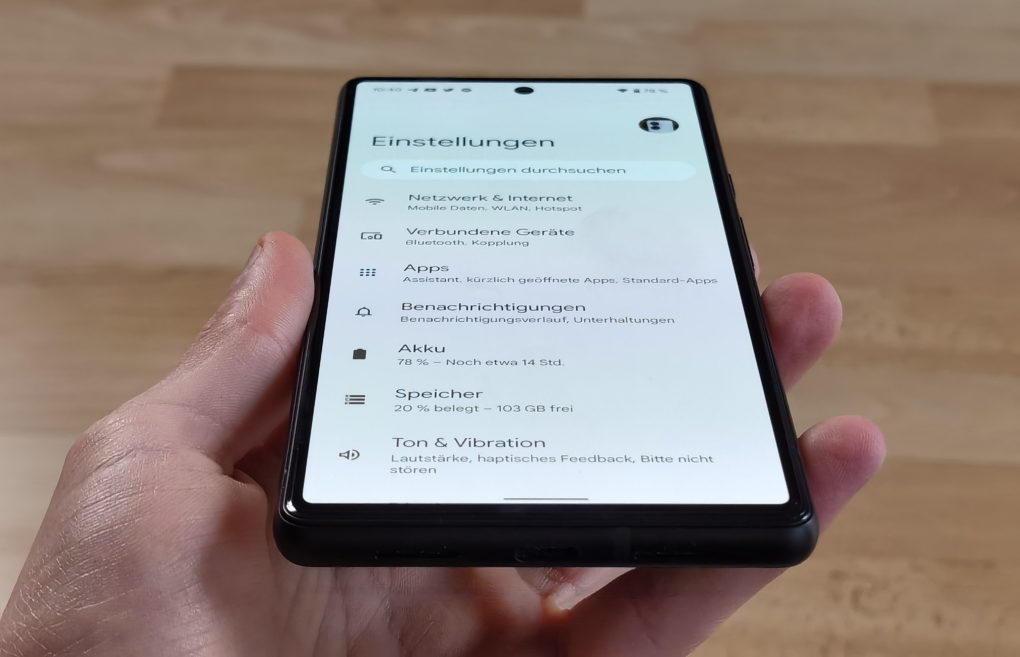 Google Pixel 6 Display