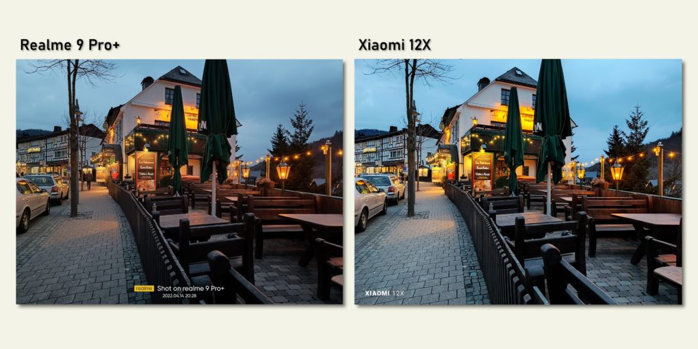 Realm 9 Pro Plus camera comparison Xiaomi 12X