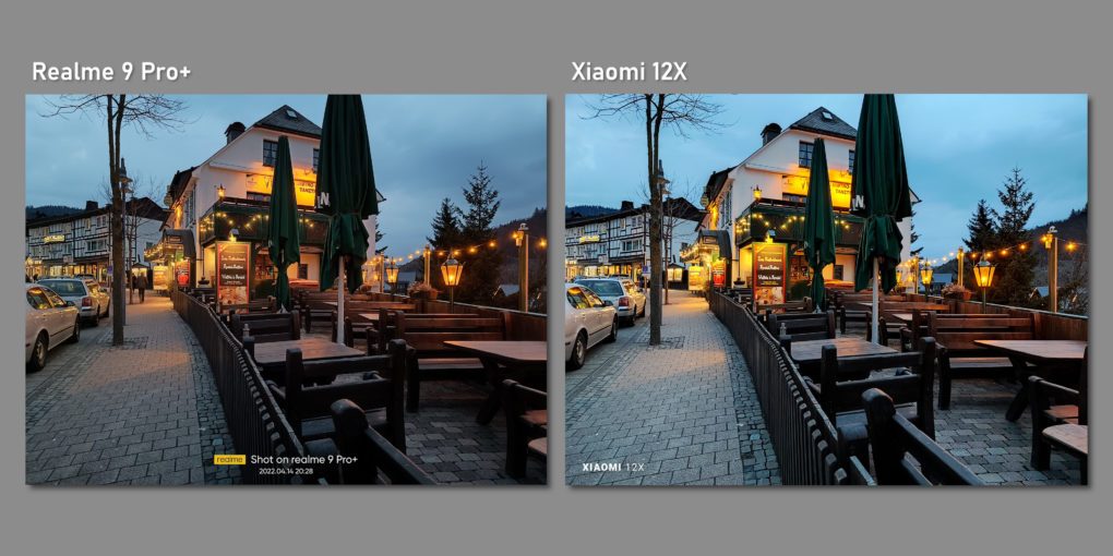 Realm 9 Pro Plus camera comparison Xiaomi 12X