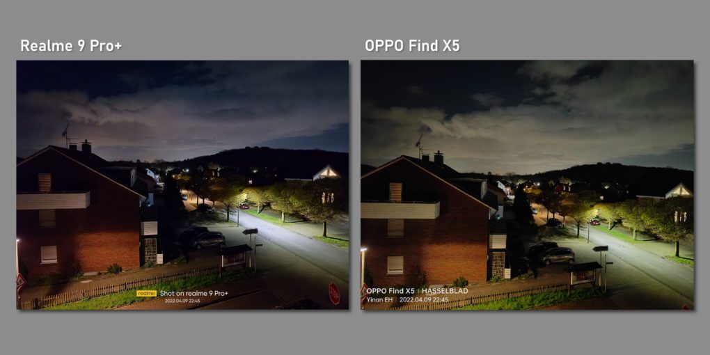 Realm 9 Pro Plus camera comparison OPPO Find X5