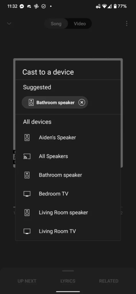 Android Cast Suggestions