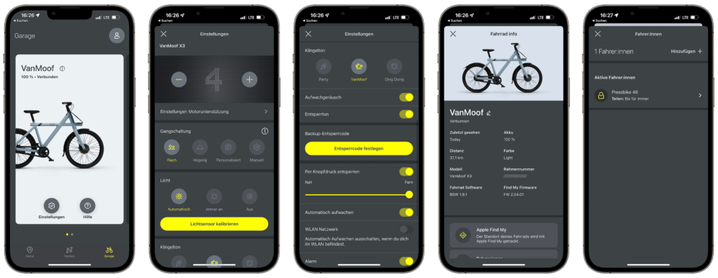 VanMoof X3 app 1